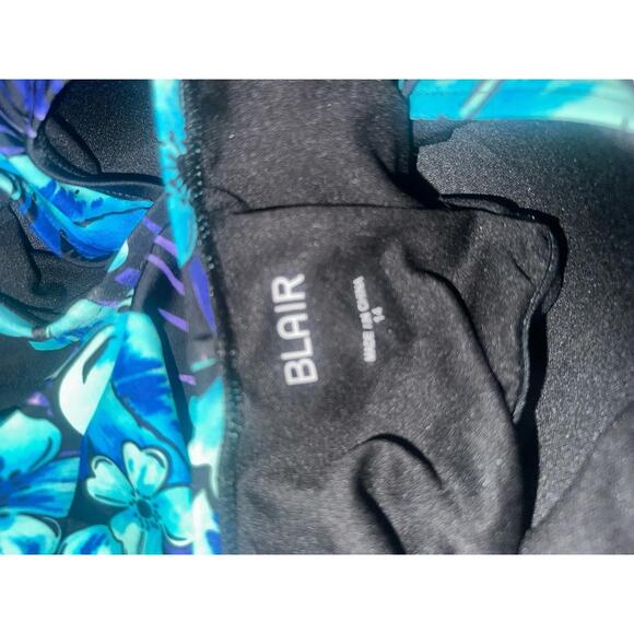 Blair Blue Floral Tankini Swim Top Size 14 - Picture 5 of 5